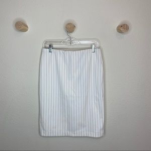 T Tahari white pinstripe pencil skirt NWT